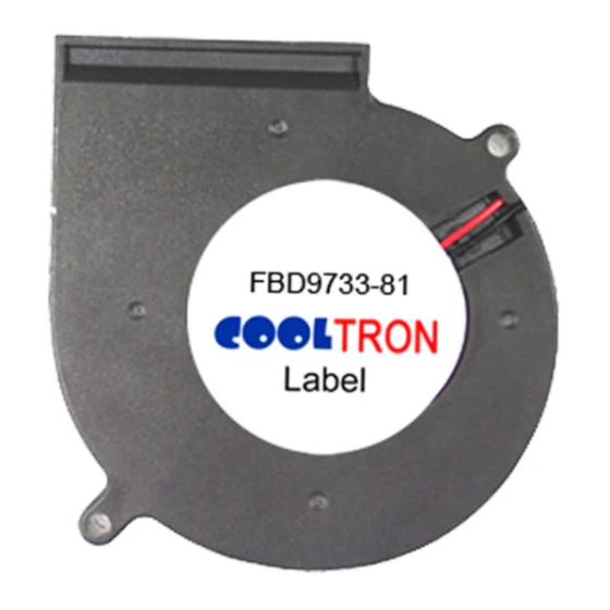 Cooltron Industrial Supply FBD9733B24W7-81-3RC2 ventilator